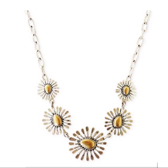 Lucky Brand Two-Tone Floral Collar Necklace - Picture 1 of 6